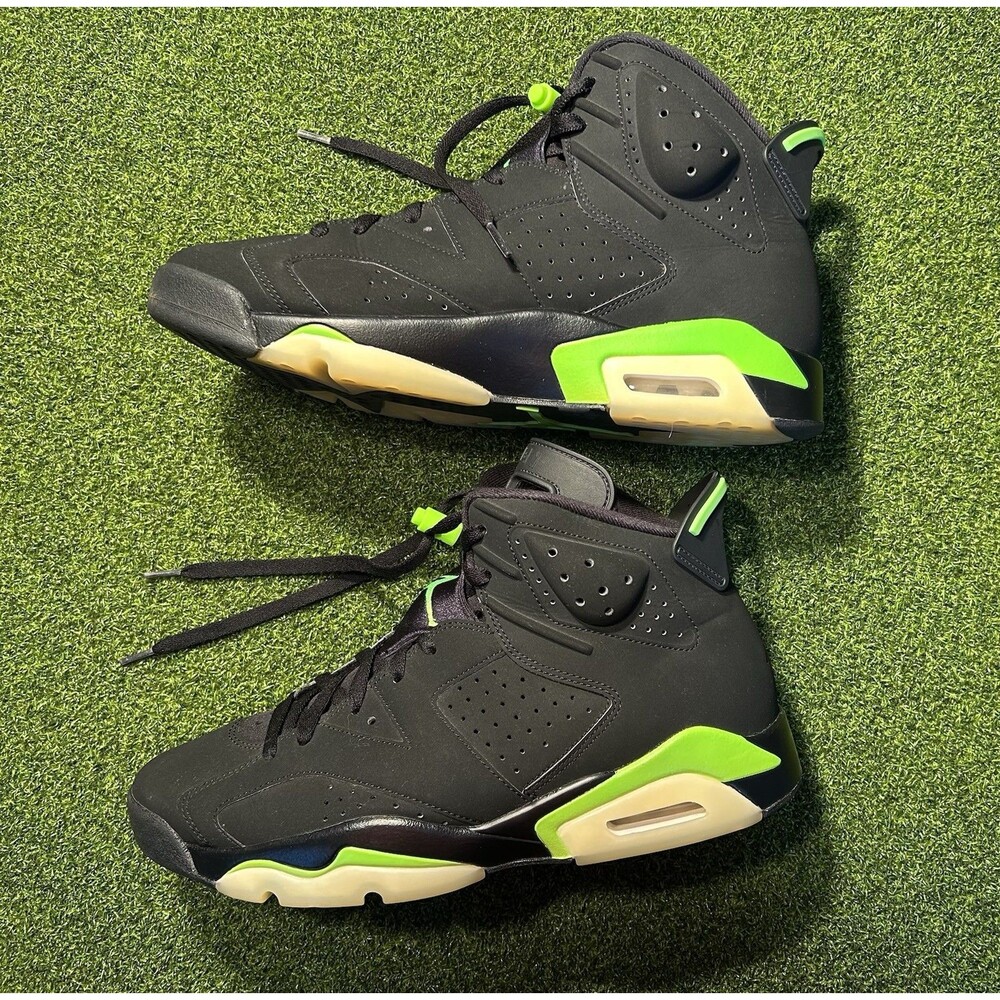 Air Jordan 6 Electric Green Retro Men’s Size 12 Black Shoes Sneakers CT8529-003